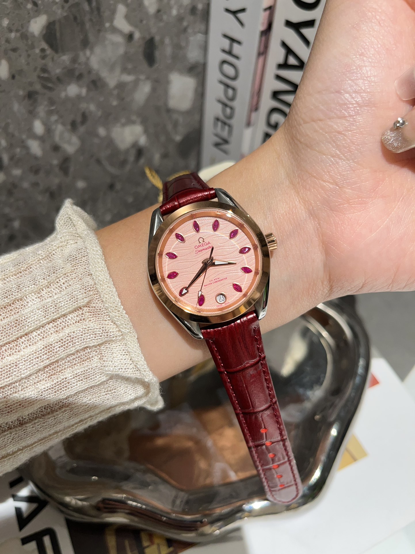 [TOP] OMEGA Omega Aquq Terra Shades Seahorse Swiss Movement Watch - 34mm