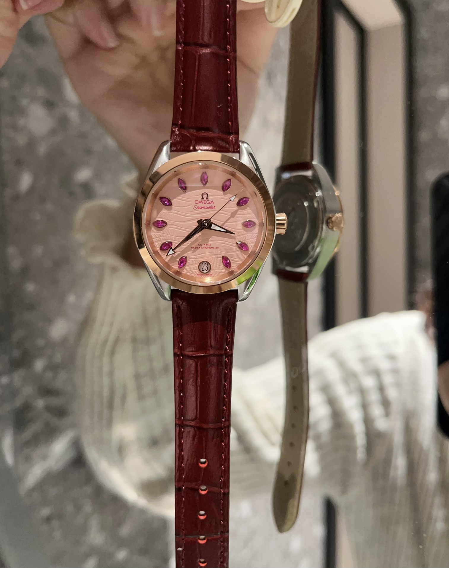 [TOP] OMEGA Omega Aquq Terra Shades Seahorse Swiss Movement Watch - 34mm