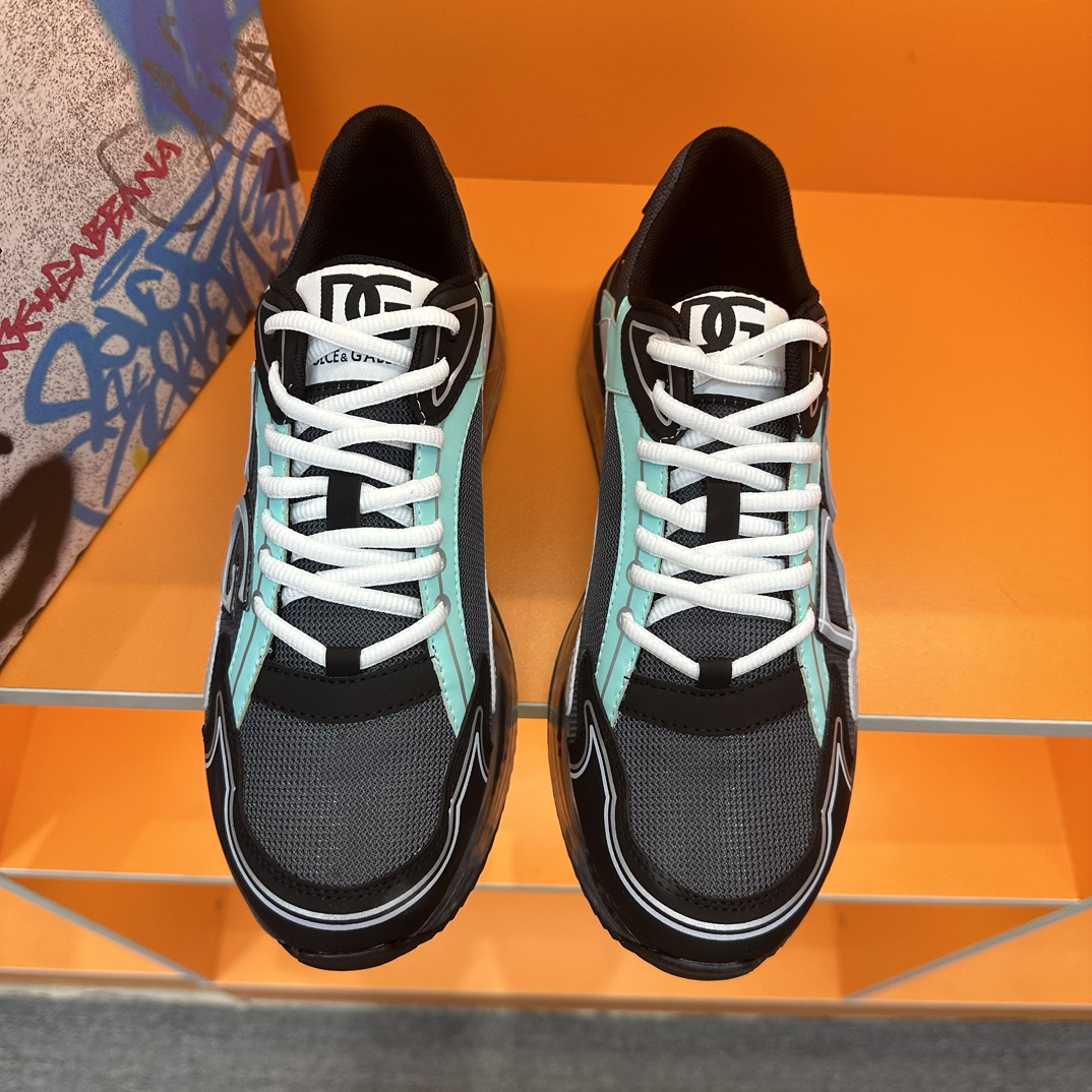 [TOP] Dolce & Gabbana D&G Men's Air Cushion Sports Shoes - Black