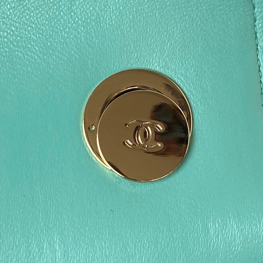 [TOP] CHANEL Trendy CC Handle Bag 20CM - Mint Green&GHW