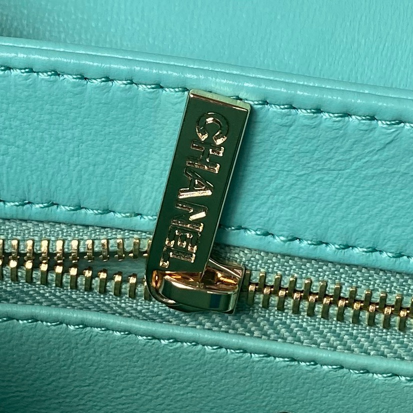 [TOP] CHANEL Trendy CC Handle Bag 20CM - Mint Green&GHW