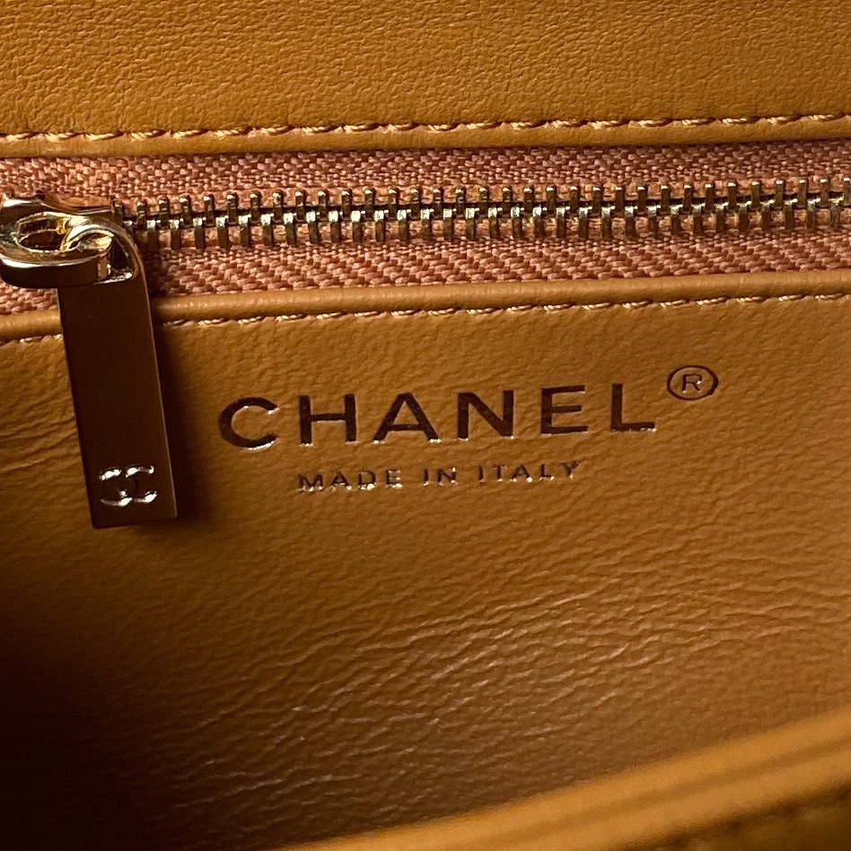 [TOP] CHANEL Trendy CC Handle Bag - 20cm/25cm - Brown&GHW