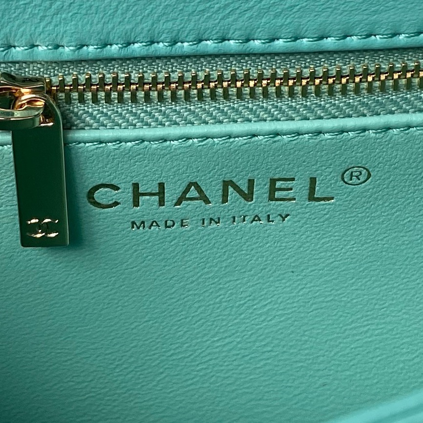 [TOP] CHANEL Trendy CC Handle Bag 20CM - Mint Green&GHW