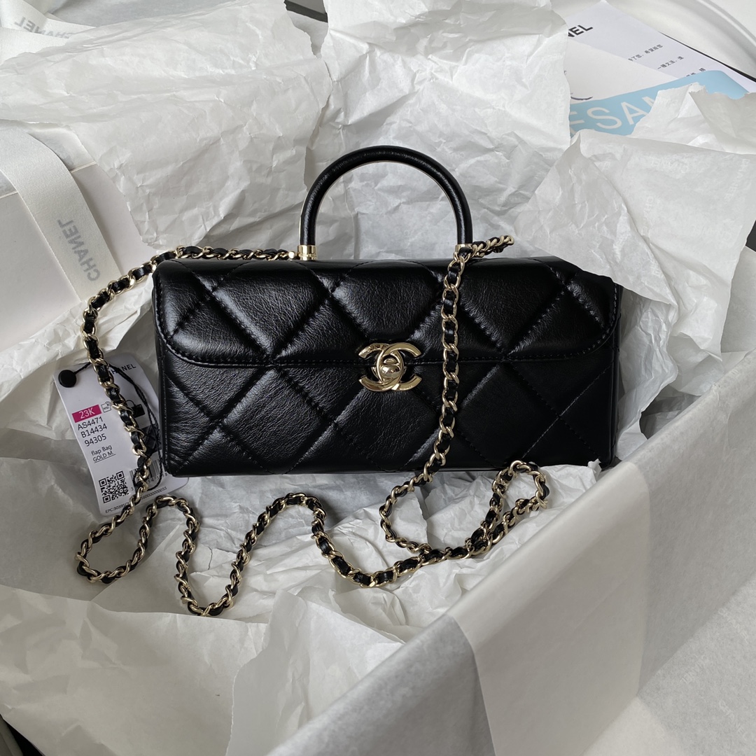 [TOP] CHANEL 23k Autumn/Winter New Product Handle Box Bag - 10.5×22×9cm - 5 Colors & GHW