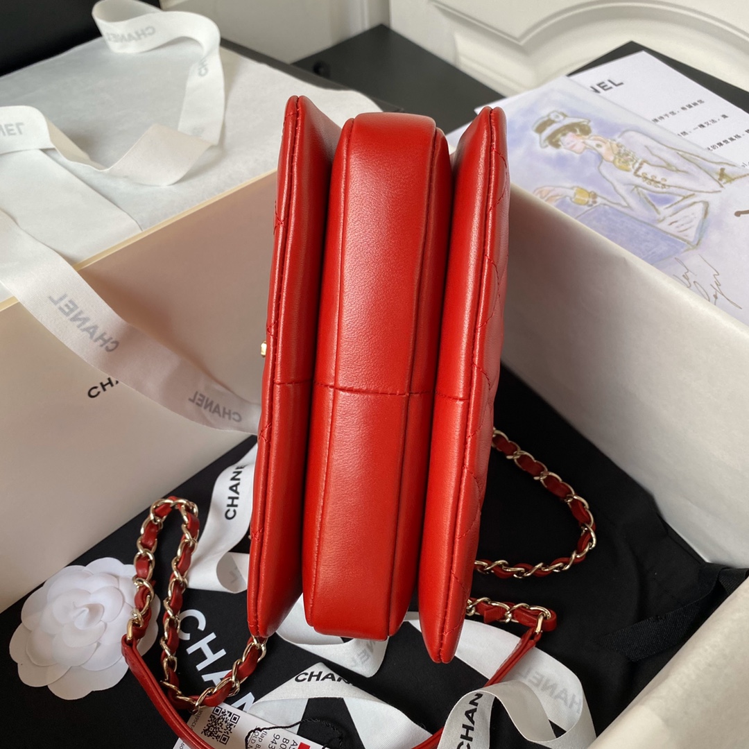 [TOP] CHANEL Trendy CC Handle Bag 20CM - Red&GHW