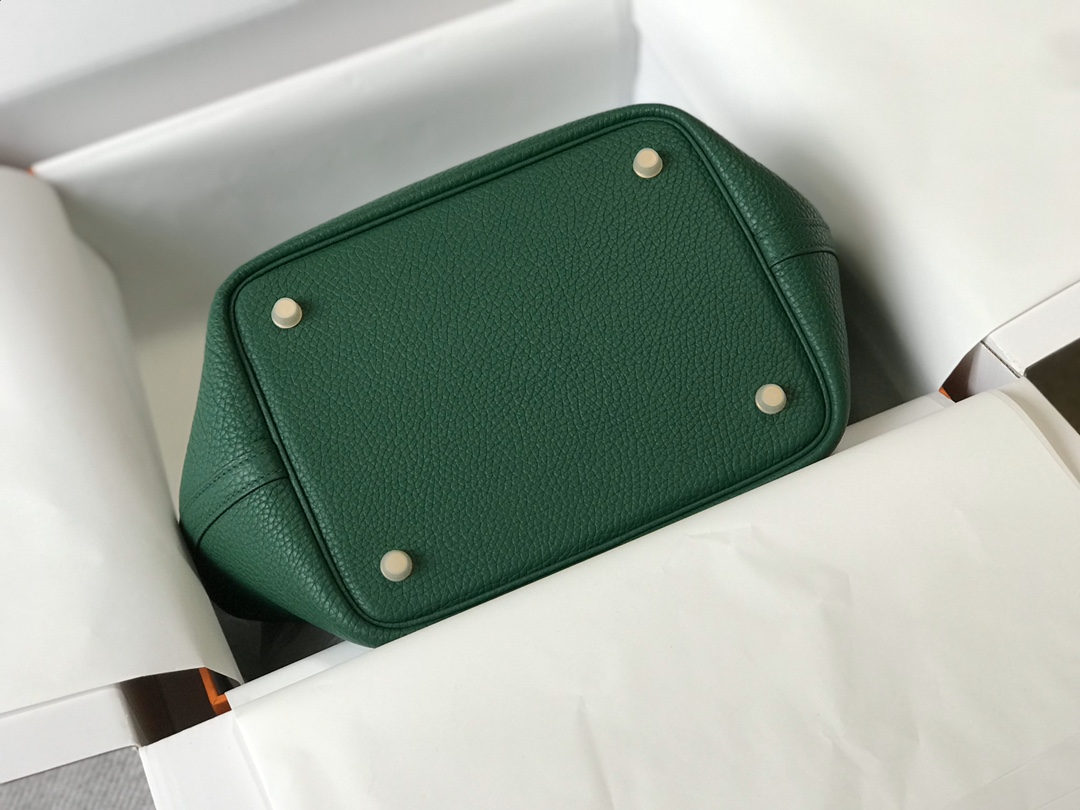[TOP] HERMES TC Leather With Imitation Crocodile Bag - Vert Vertigo&GHW