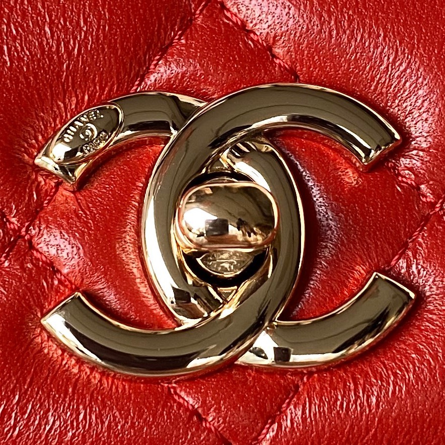 [TOP] CHANEL Trendy CC Handle Bag 20CM - Red&GHW