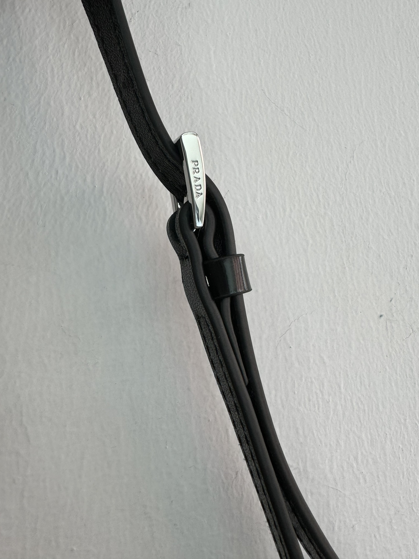 [TOP] PRADA Cleo Armpit Bag with Gypsophila Satin 22x18.5x4.5cm - Black