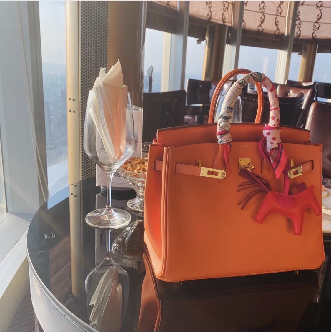 [TOP] HERMES Birkin Bag 25cm/30cm/35cm - Classic Orange&GHW