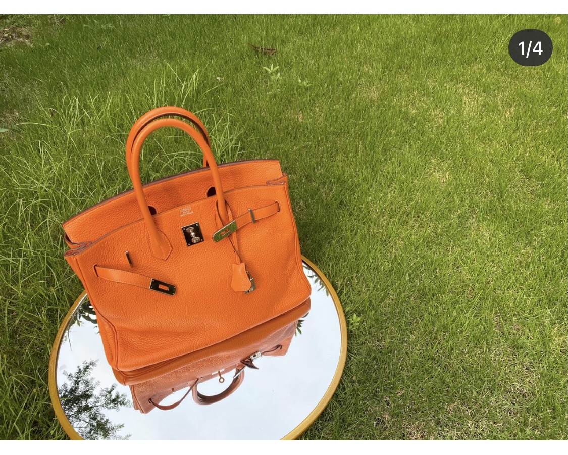 [TOP] HERMES Birkin Bag 25cm/30cm/35cm - Classic Orange&GHW