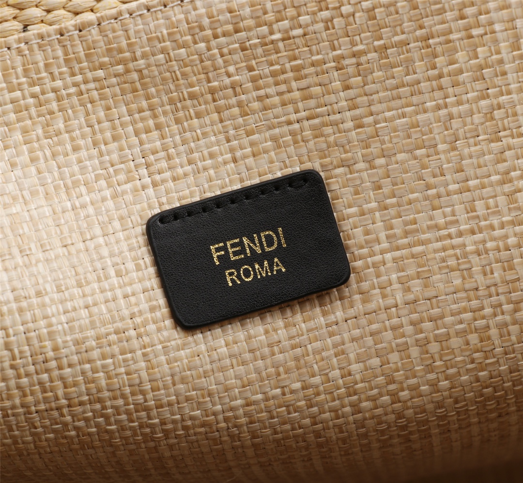 [TOP] FENDI Braid Sunshine Tote Bags 35CM/41CM - Beige