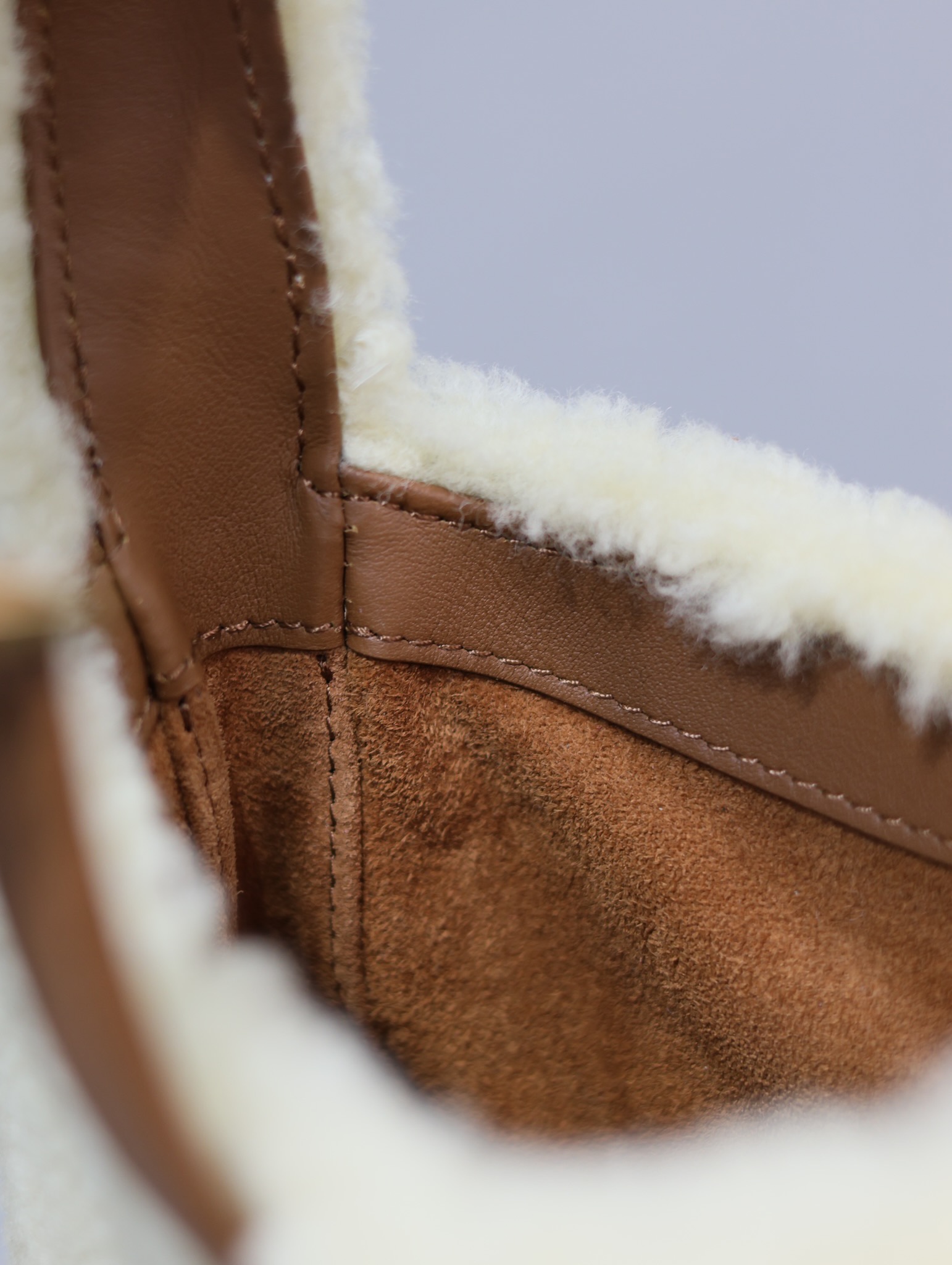 [TOP] Yves Saint Laurent YSL Lamb's Wool Small Le 5A7 Bag 19×11.5×4.5cm - Beige&GHW