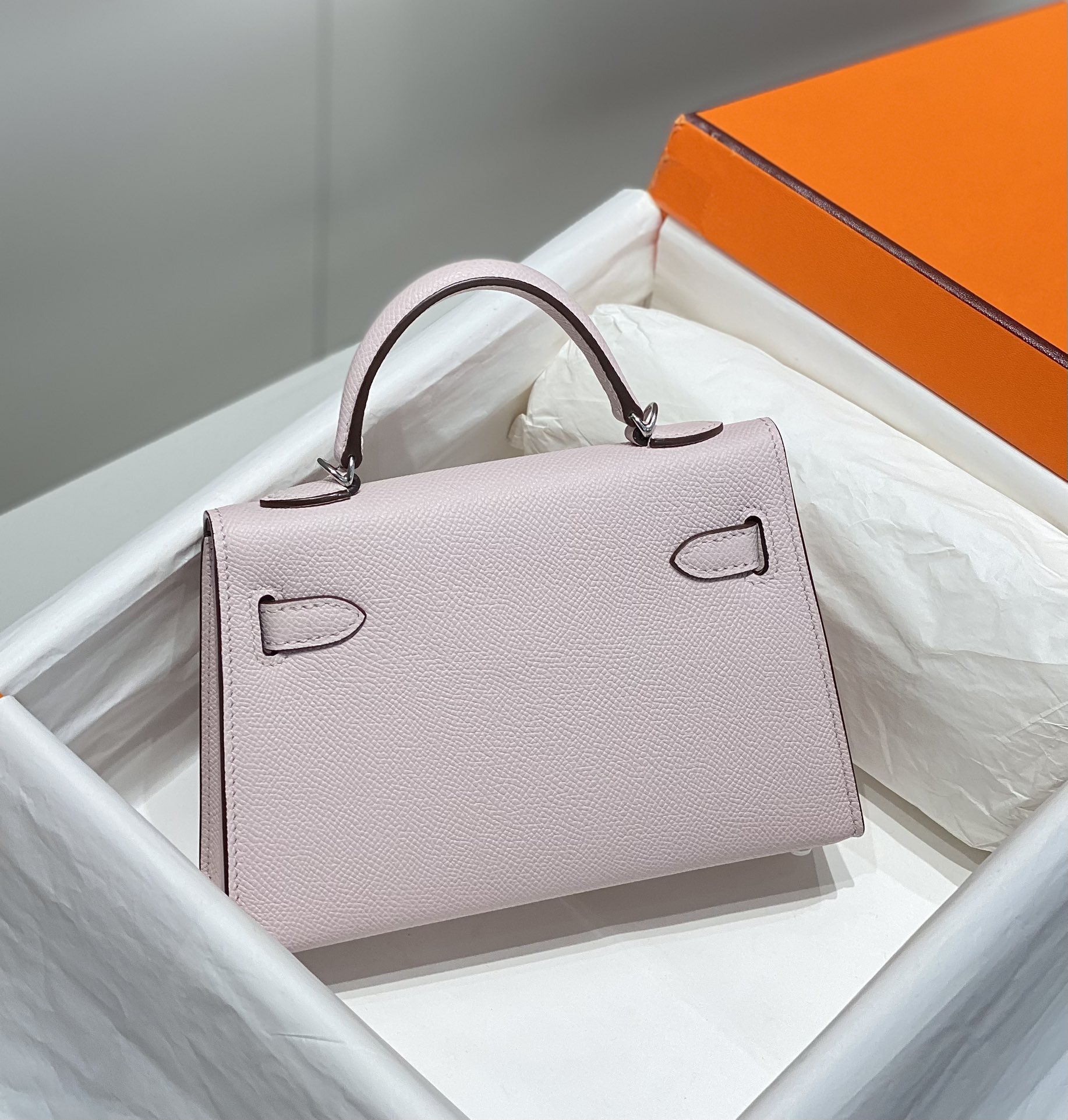 [TOP] HERMES Epsom Kelly Mini 19 CM - Dream Purple&SHW