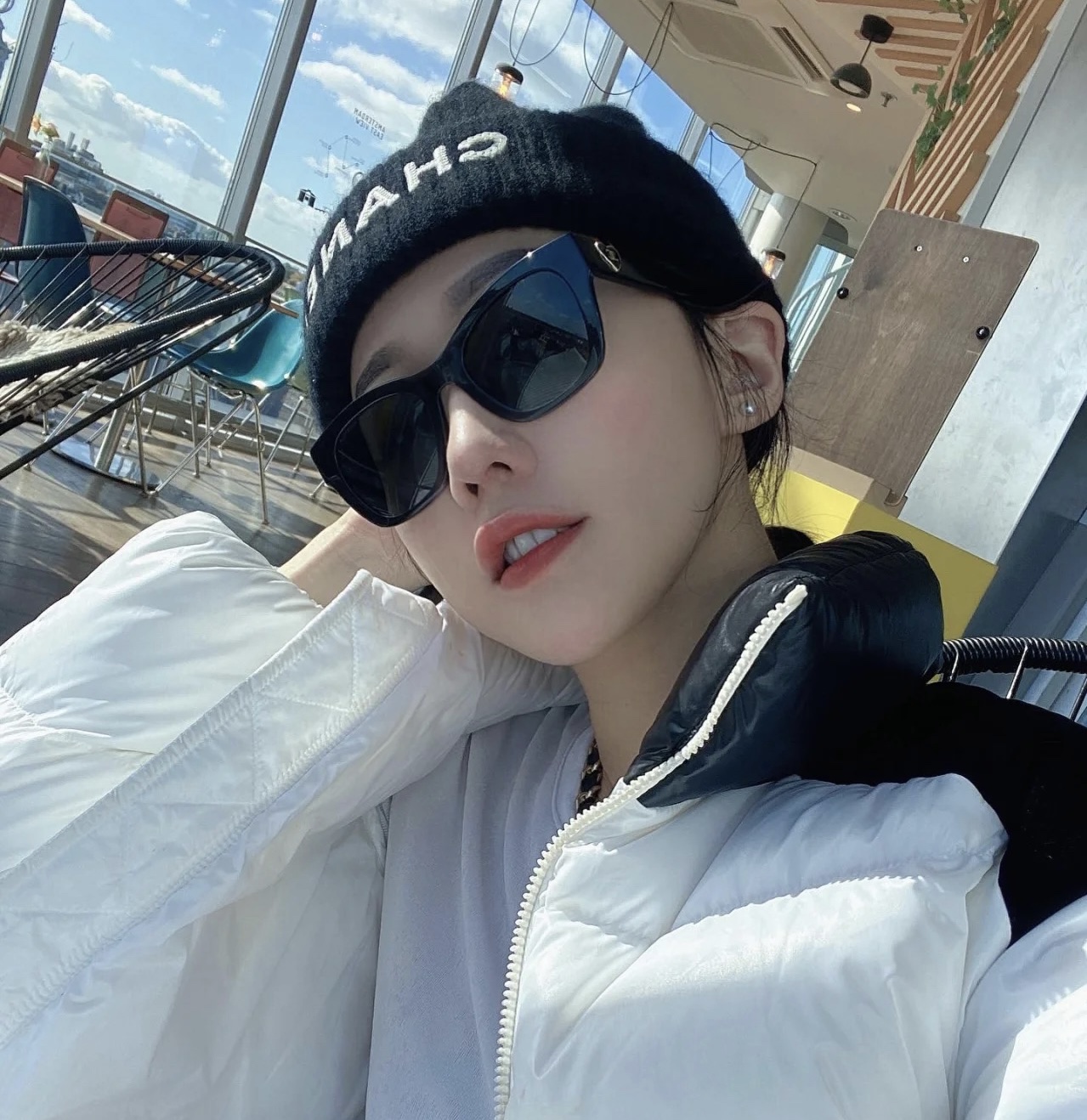 [TOP] CHANEL  Glasses - Black