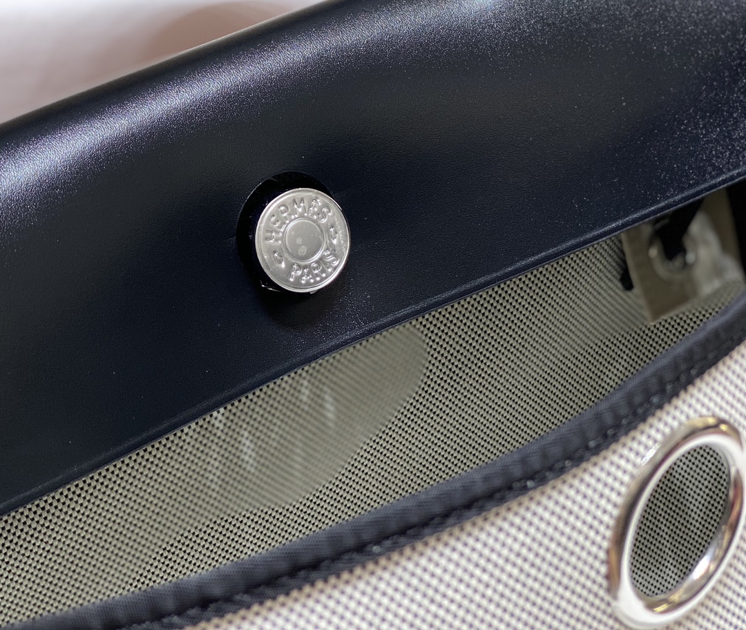 [TOP] HERMES Herbag Zip Handbag 31cm - Blue&SHW