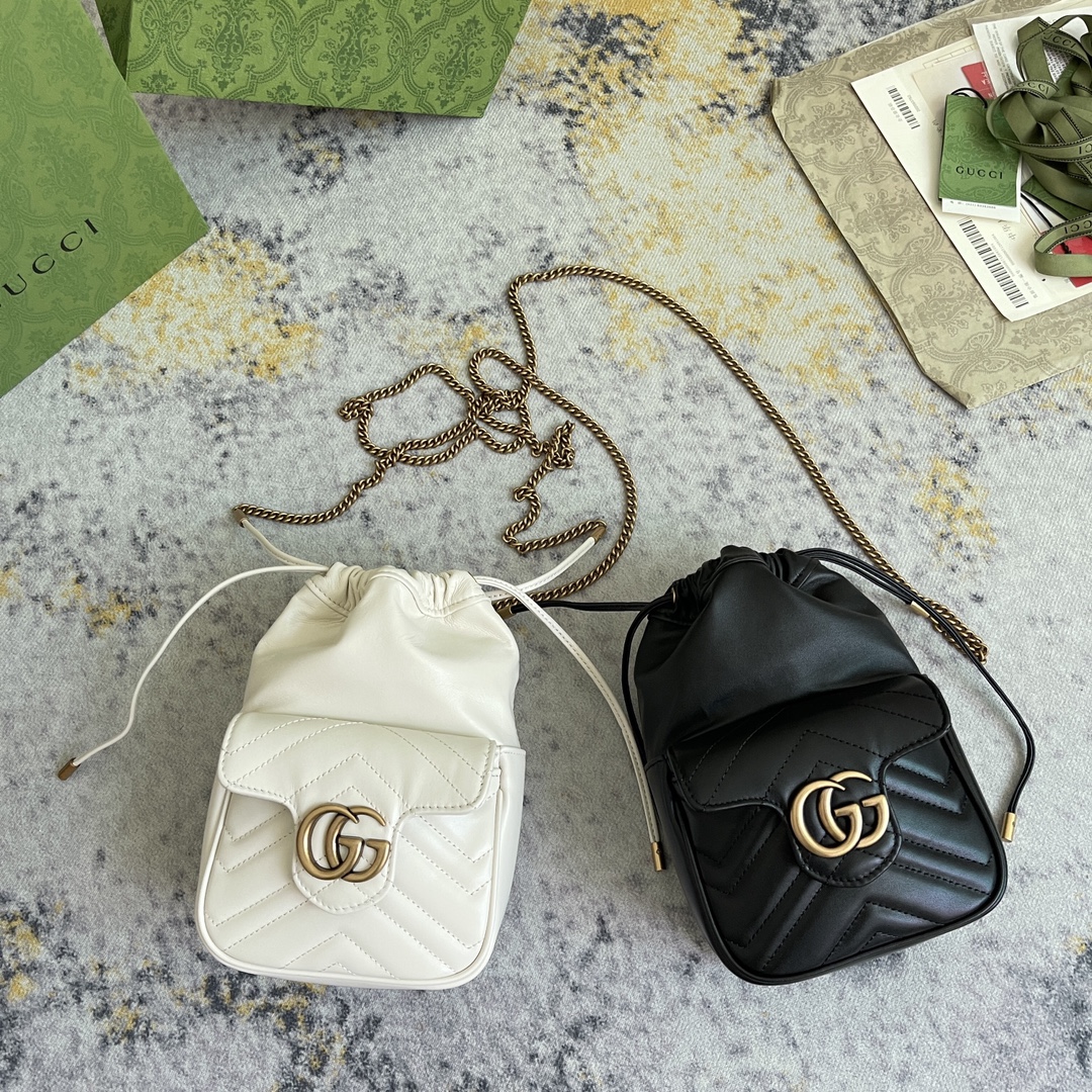 [TOP] GUCCI GG Mini Bucket Bag - 2 Colors - 4.5X20X7.5cm