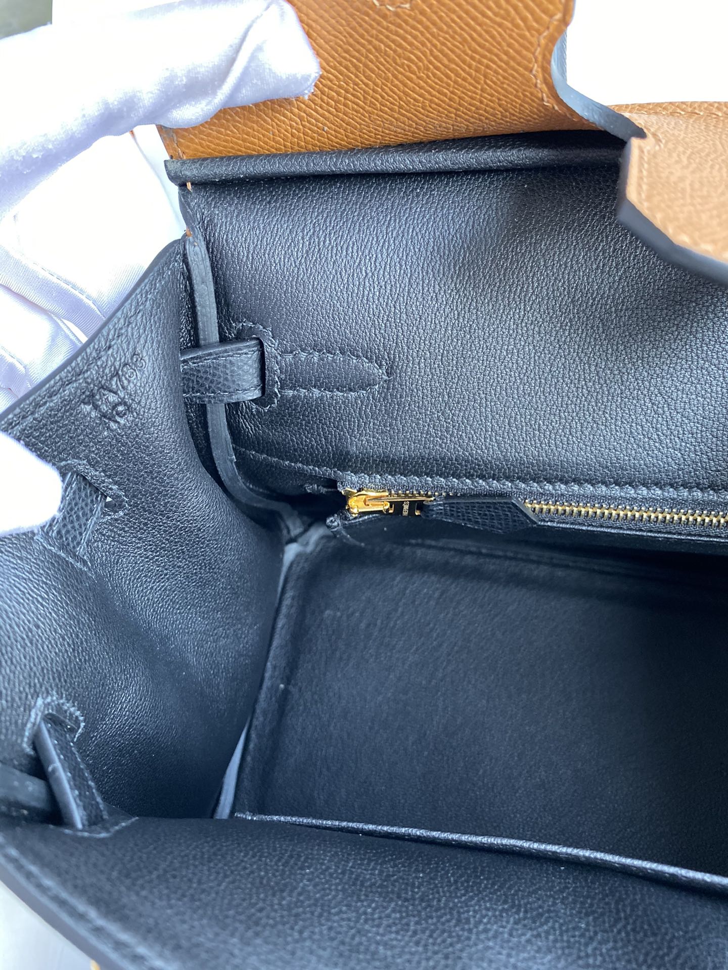 [TOP] HERMES Epsom Leather Birkin Bag 25cm - Golden Brown&GHW