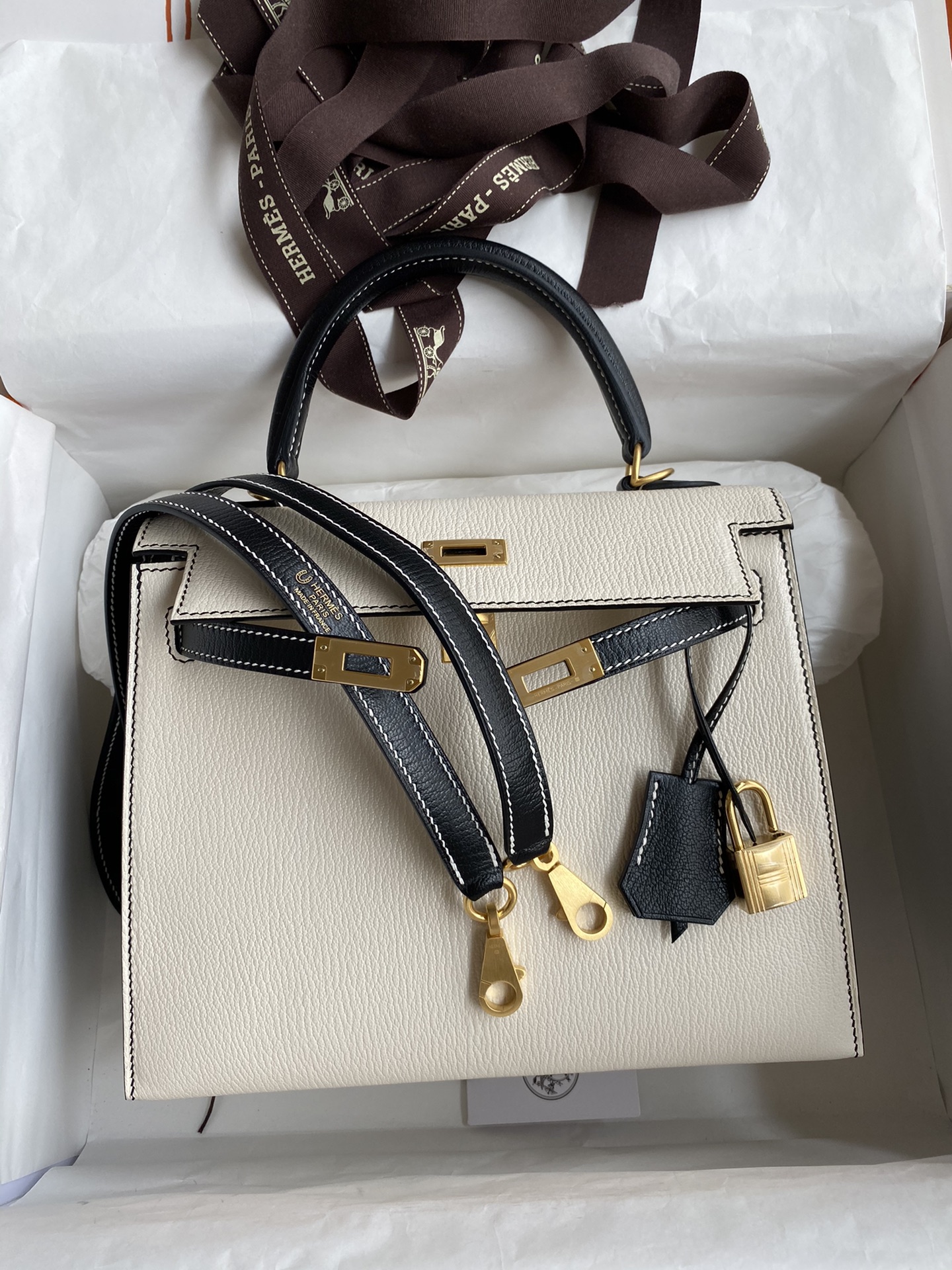 [TOP] HERMES Chevre Leather Kelly Bag 25cm - 5 Colors & GHW