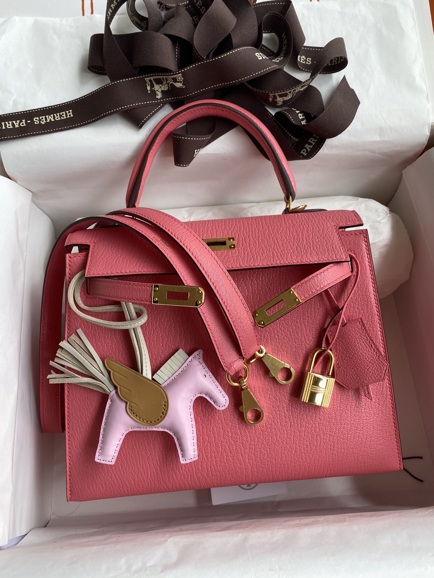 [TOP] HERMES Chevre Leather Kelly Bag 25cm - 5 Colors & GHW