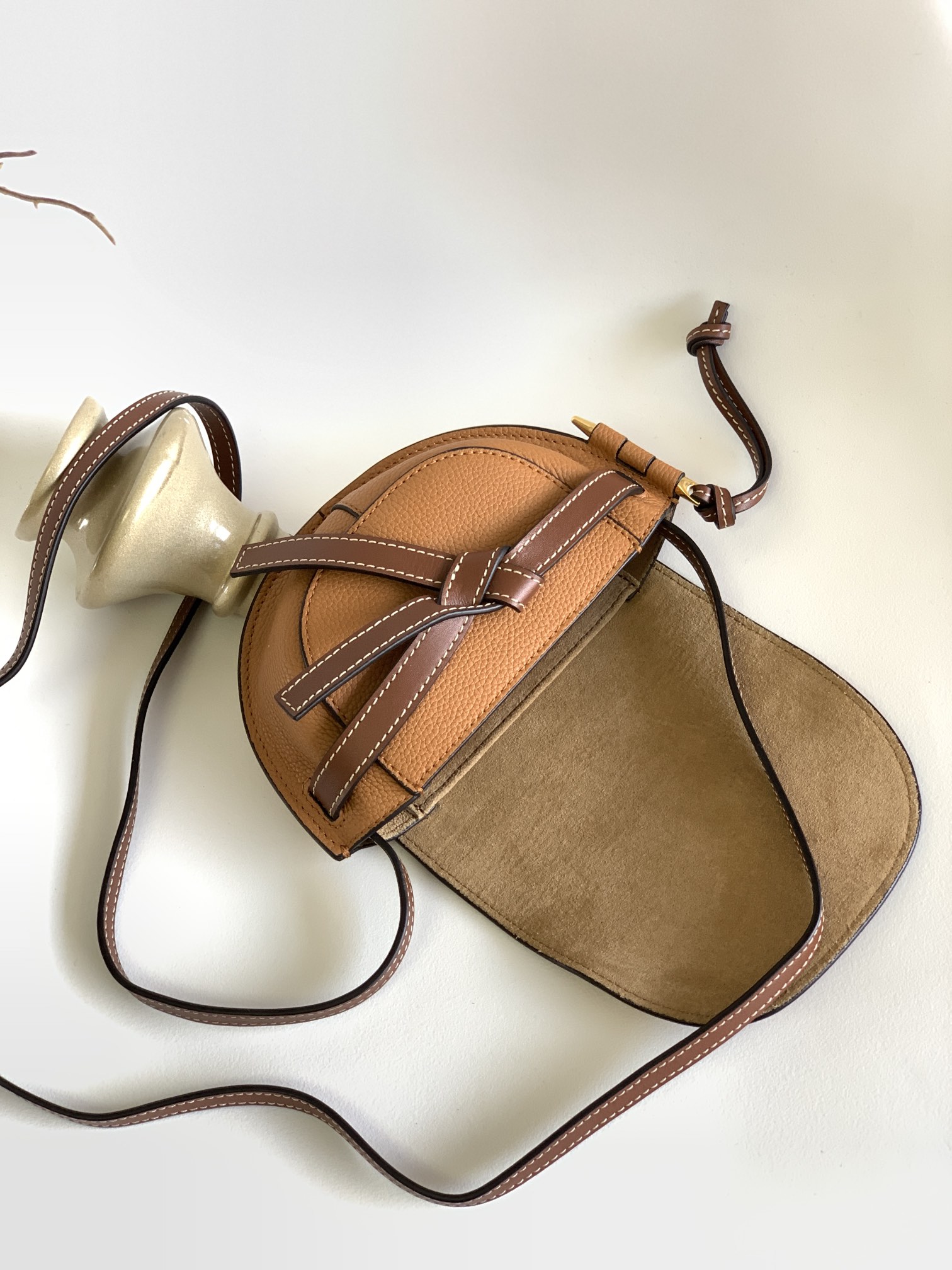 [TOP] LOEWE Gate Bag Mini 15x12.5x8cm/20*19*11.5cm  - Brown