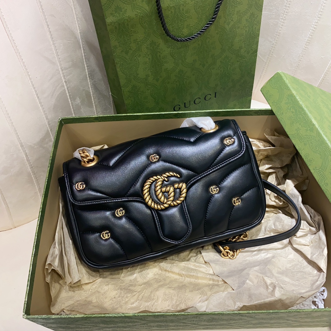 [TOP] GUCCI GG Matelassé Marmont Bag - 22/26cm - 3 Colors