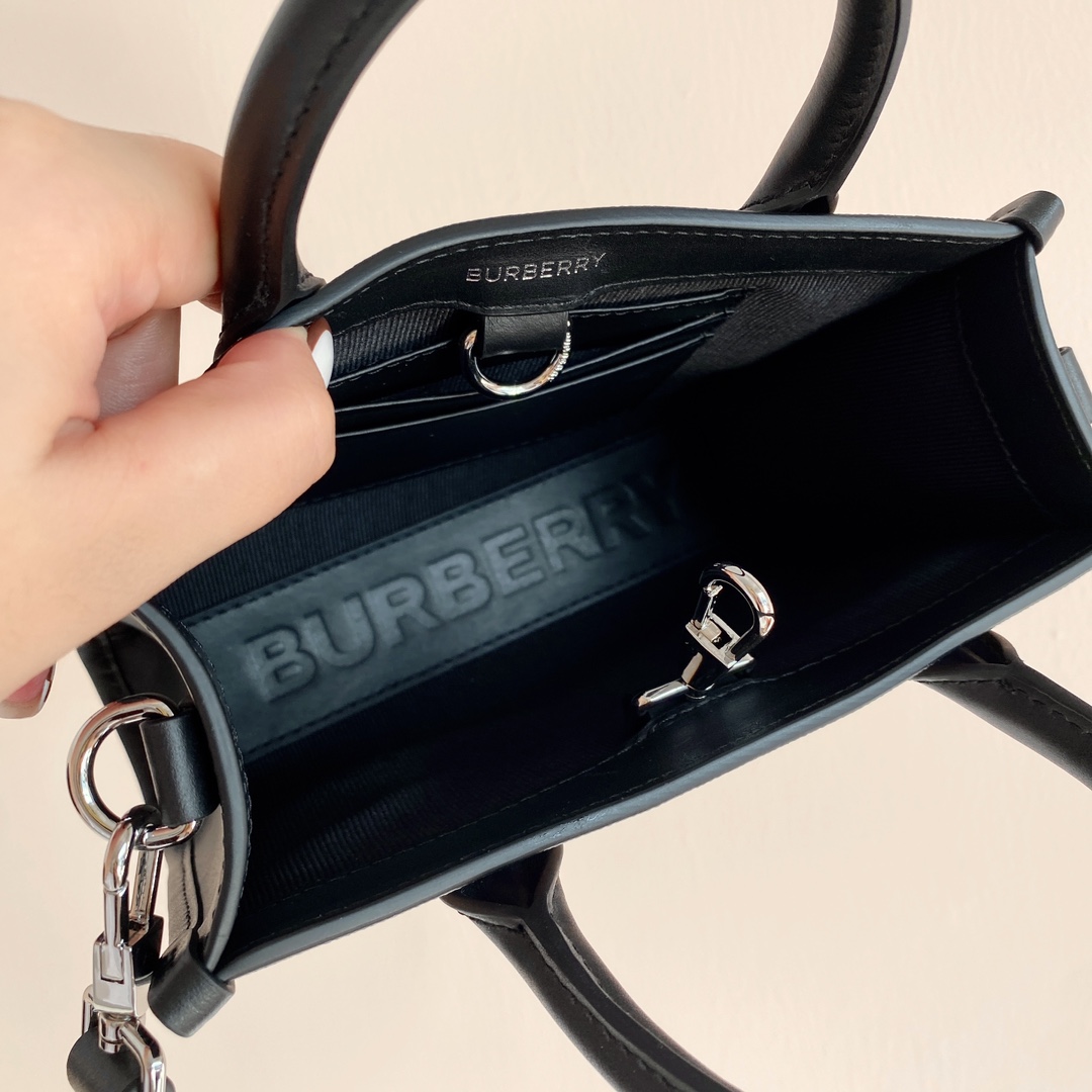 [TOP] BURBERRY Tote Bag Mini 19.5x14x6.5cm - Beige