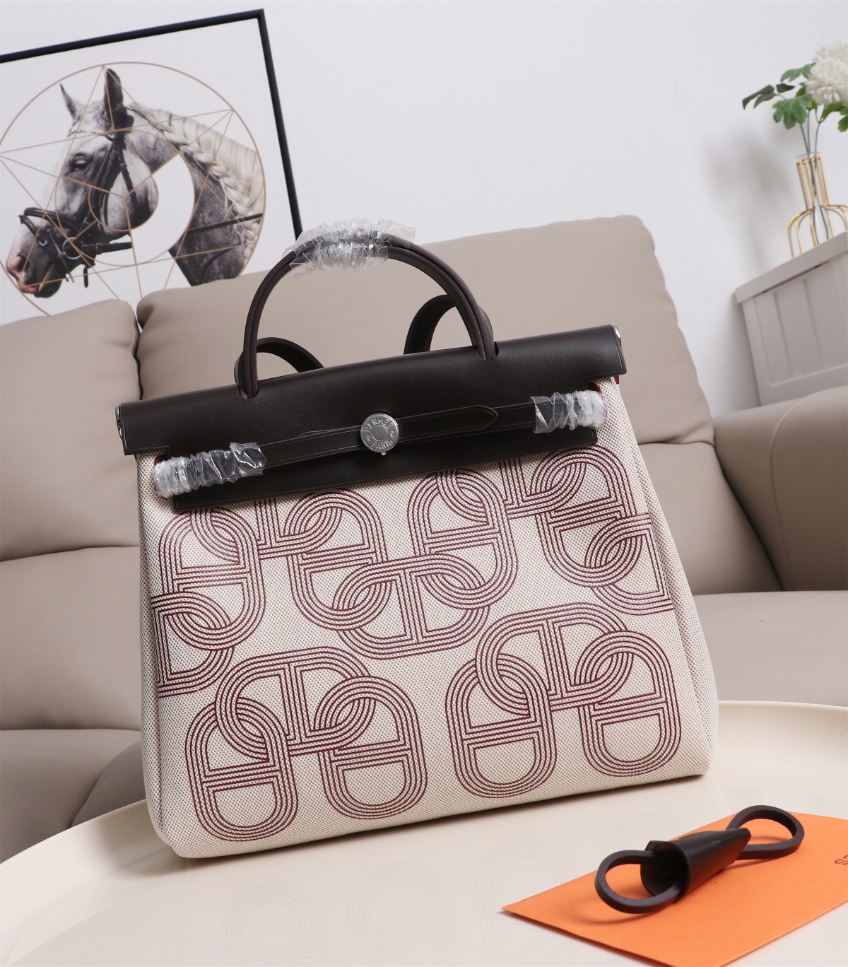[TOP] HERMES Canvas And Cowhide Herbag Zip Handbag 31cm - 5 Colors&SHW