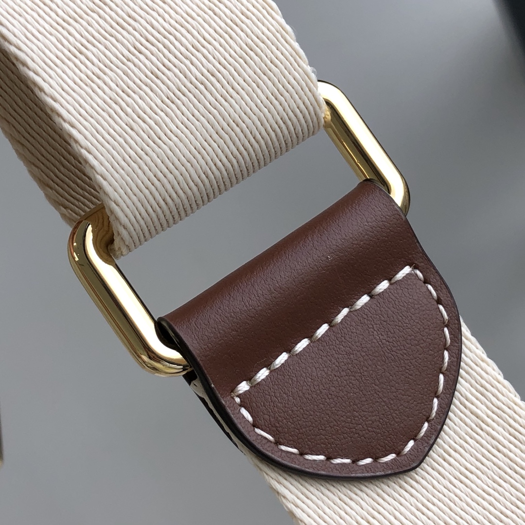 [TOP] BURBERRY Note Bag Canvas & Cowhide with Letters Logo 25 x 8.5 x 18cm - White