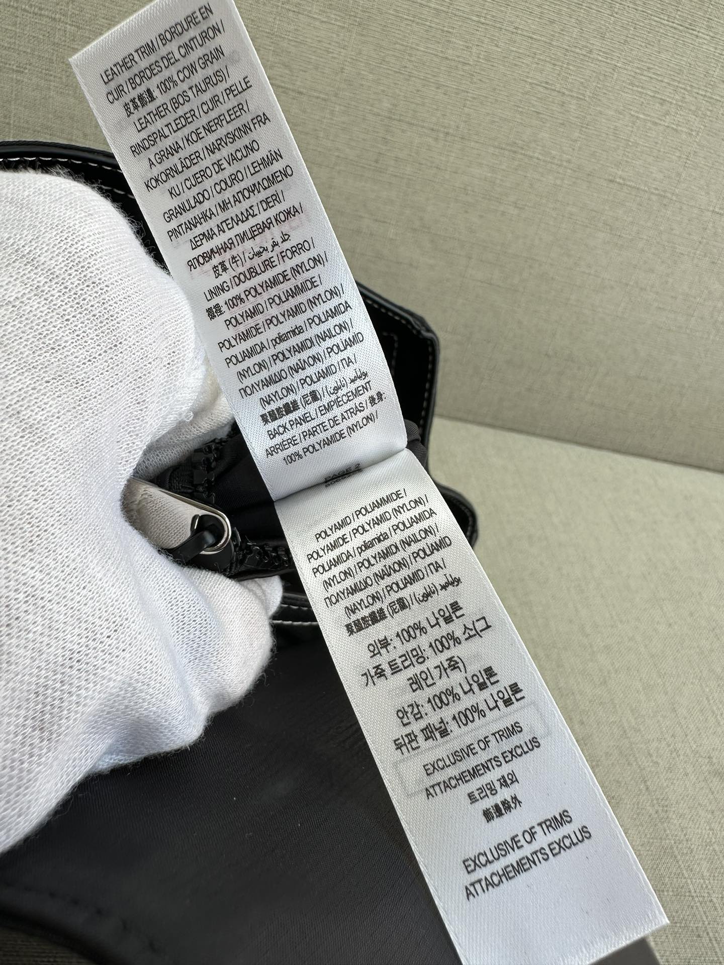 [TOP] BURBERRY Backpack Checkered and Cowhide 24x31x10cm - Black