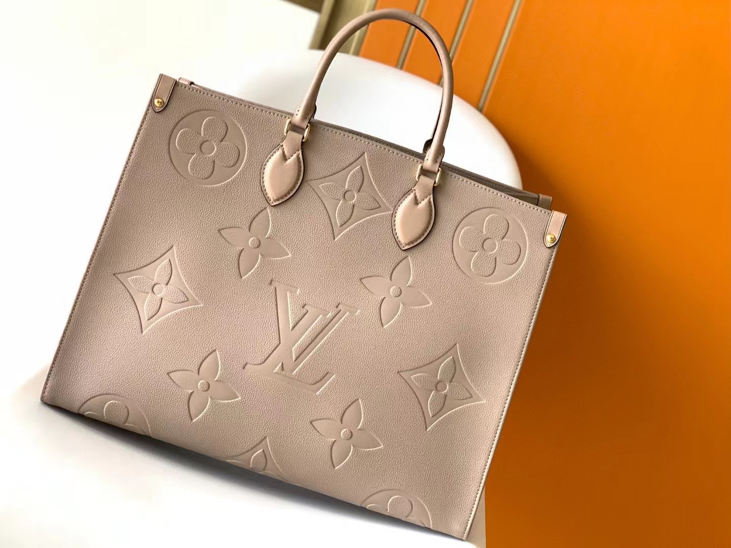 [TOP] Louis Vuitton LV On The Go Bag 41cm-Dark Beige