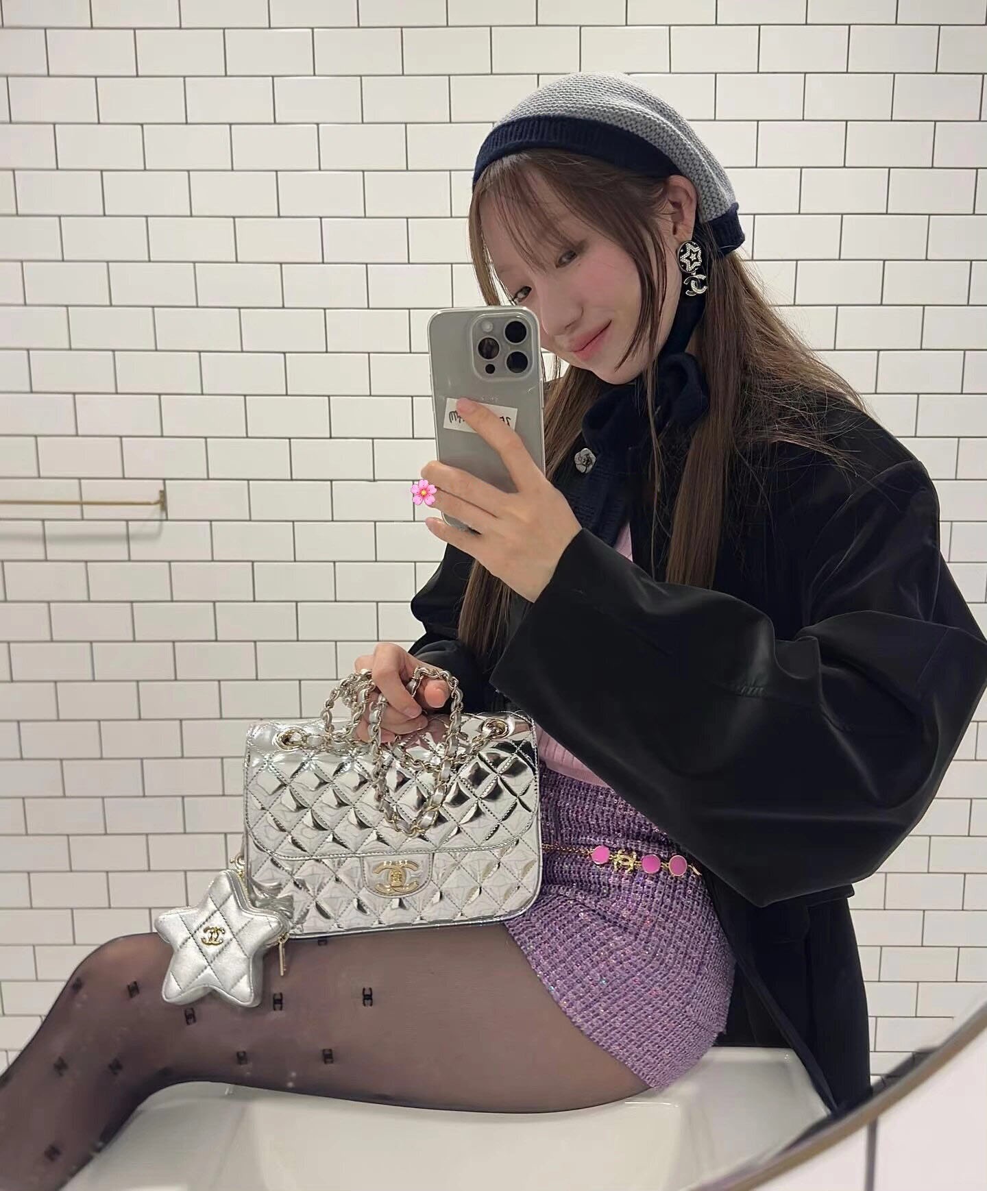 [TOP] CHANEL Five-pointed Star Double C Earrings