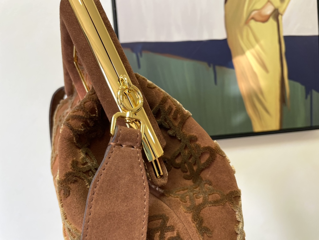 [TOP] FENDI Brown Nappa Leather Material First Bag - Two Sizes