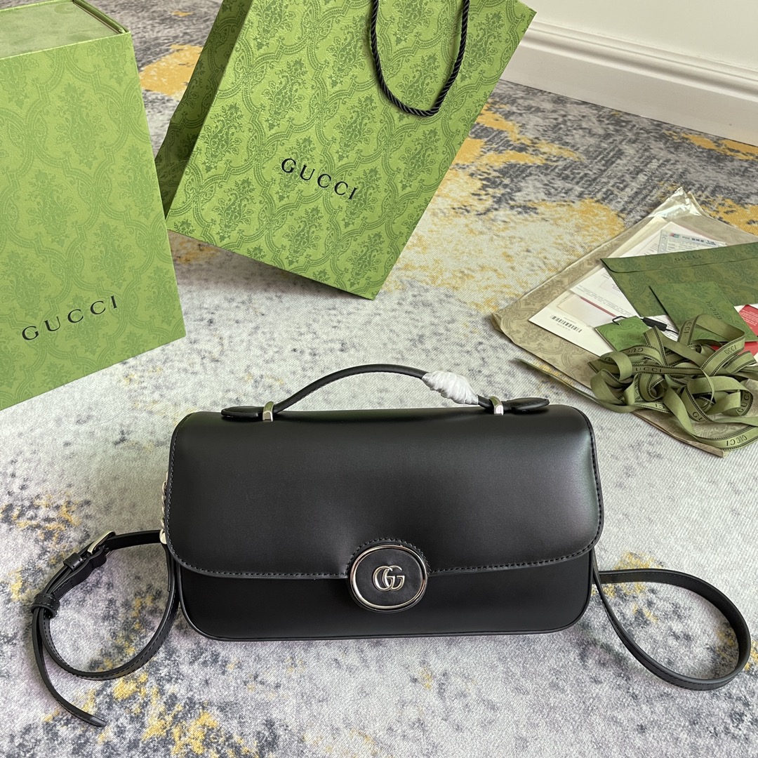 [TOP] GUCCI Leather Handbag/Crossbody Bag 27X15X5CM - 2 Colors