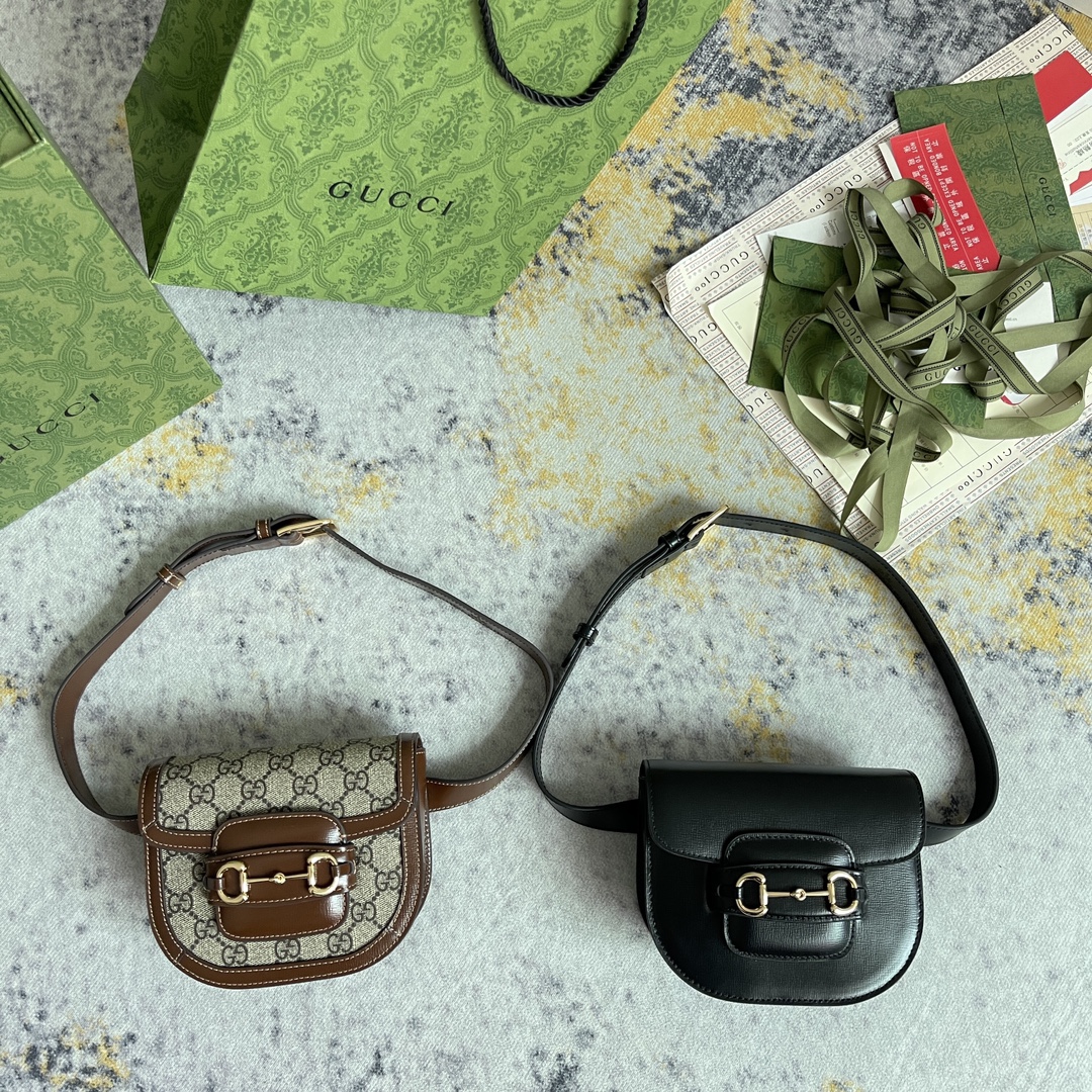 [TOP] GUCCI G*G Horsebit 1955 Mini Bags 16X13X6.5CM - 2 Colors
