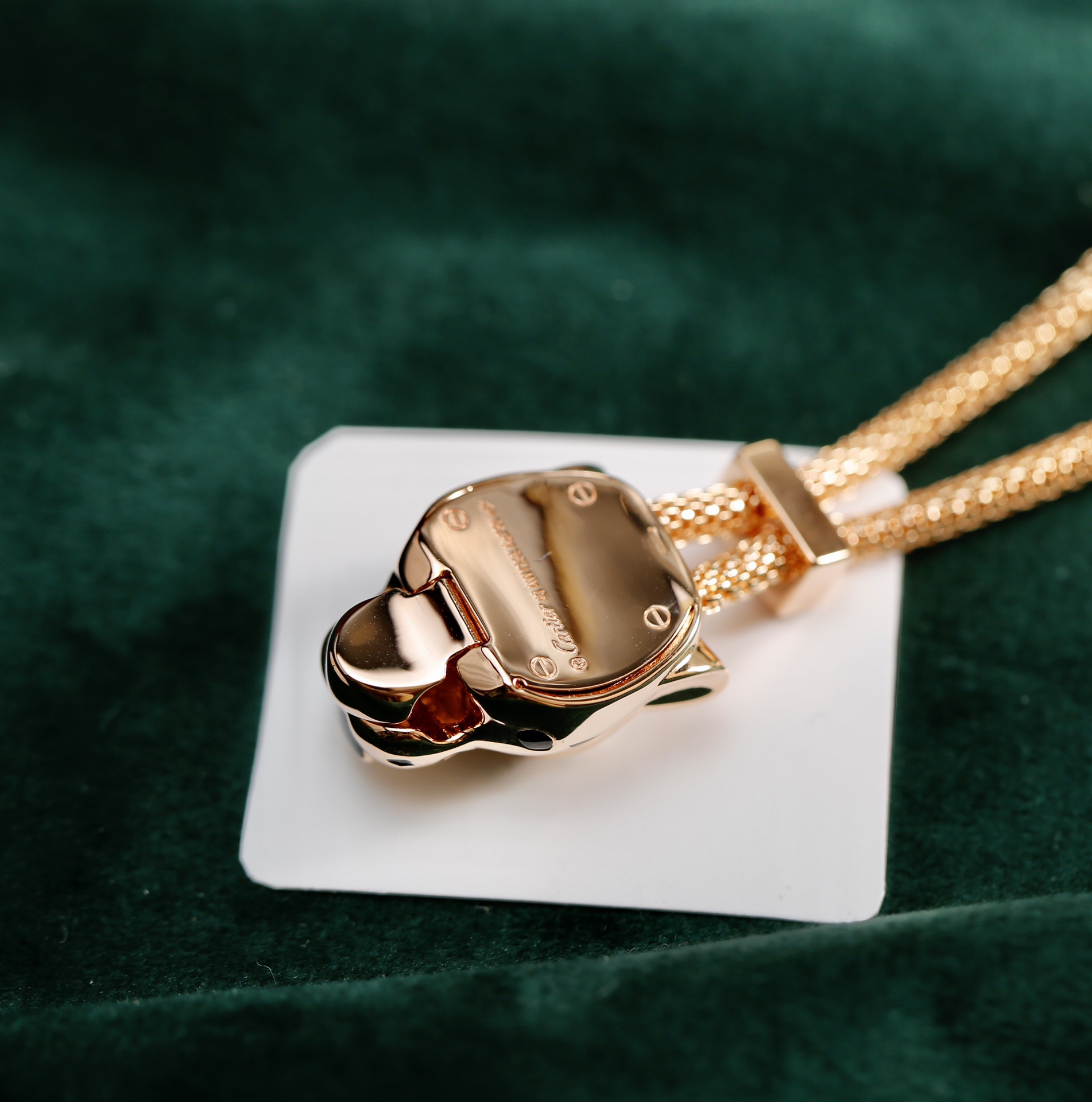 [TOP] Cartier Leopard Head Necklace - Gold