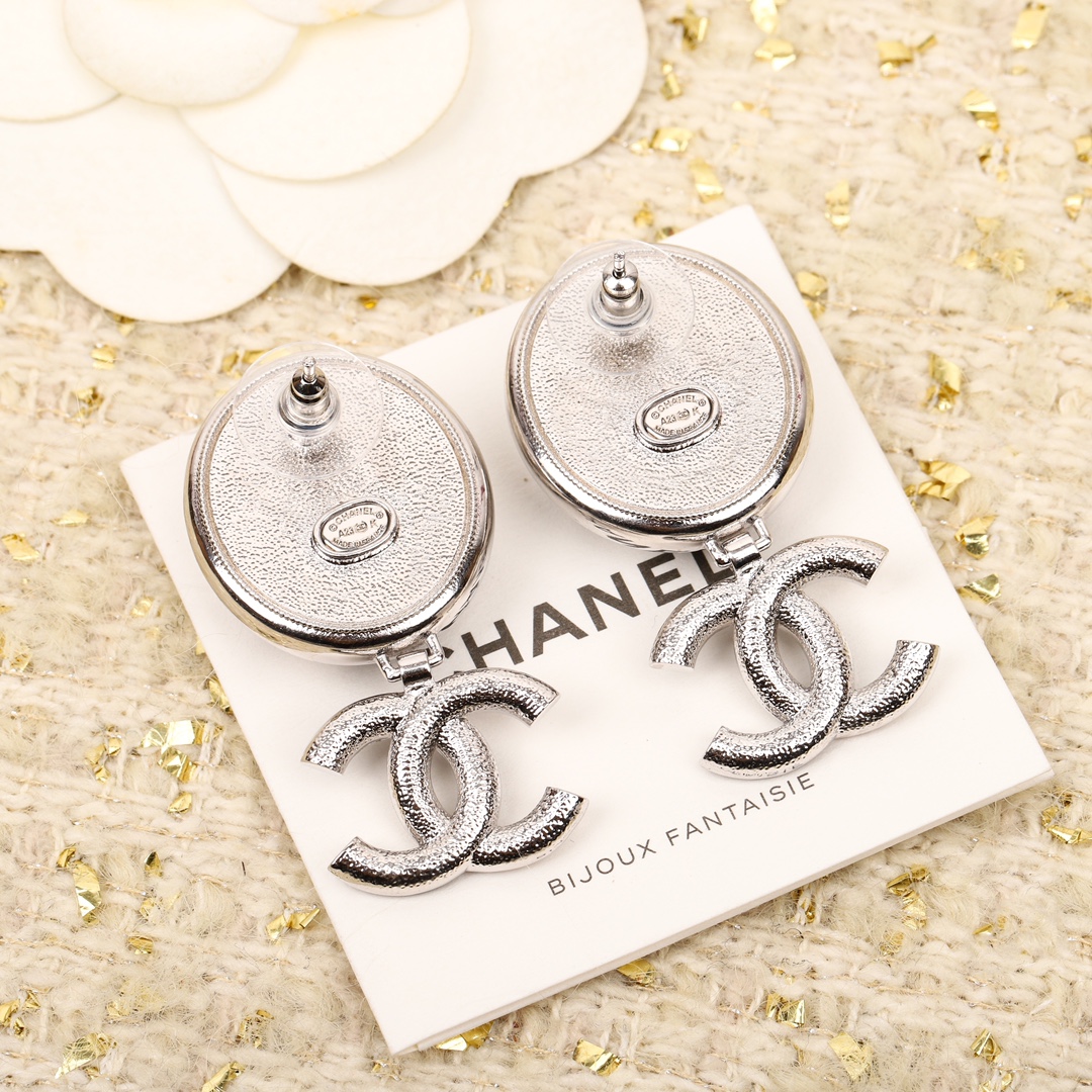 [TOP] CHANEL Five-pointed Star Double C Earrings