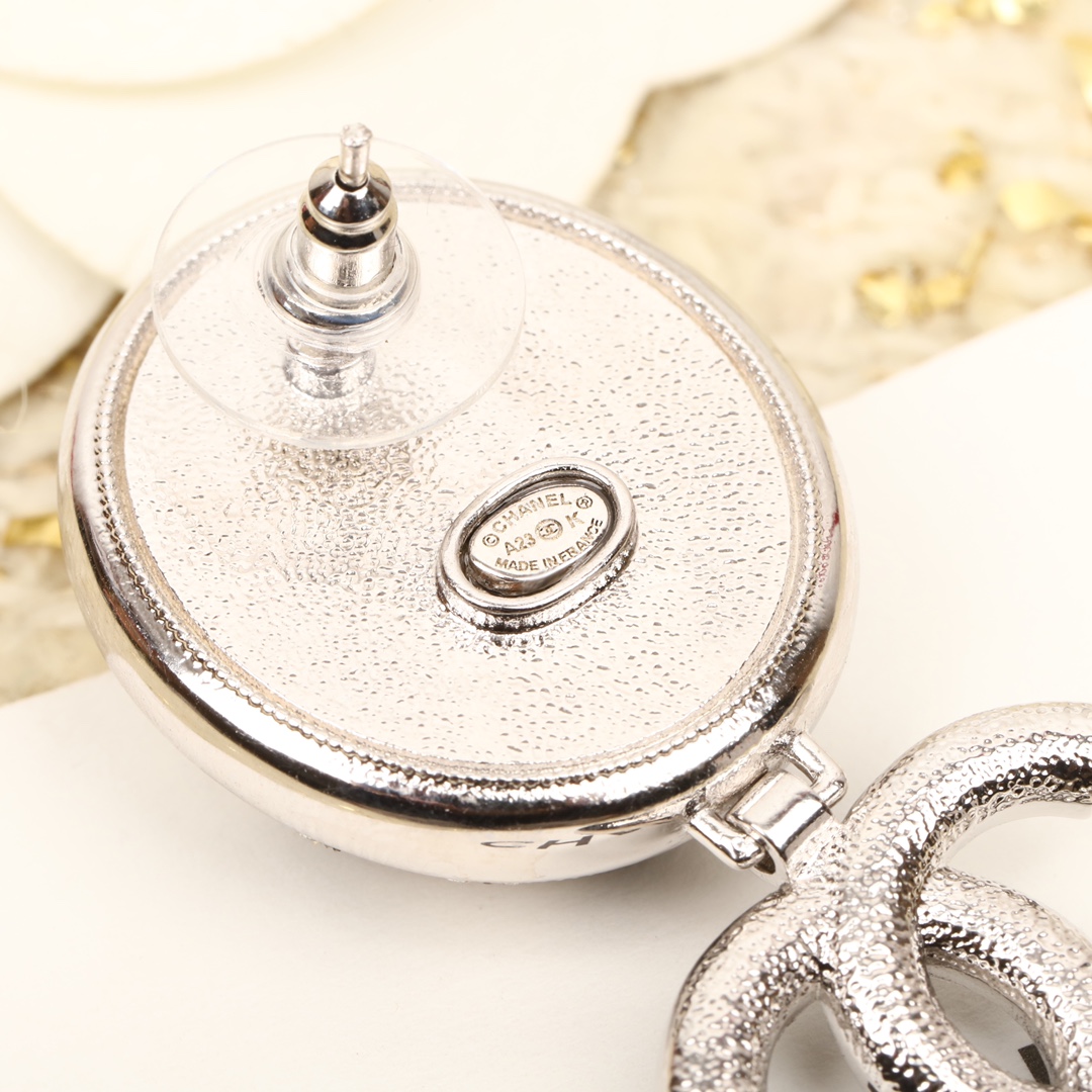 [TOP] CHANEL Five-pointed Star Double C Earrings