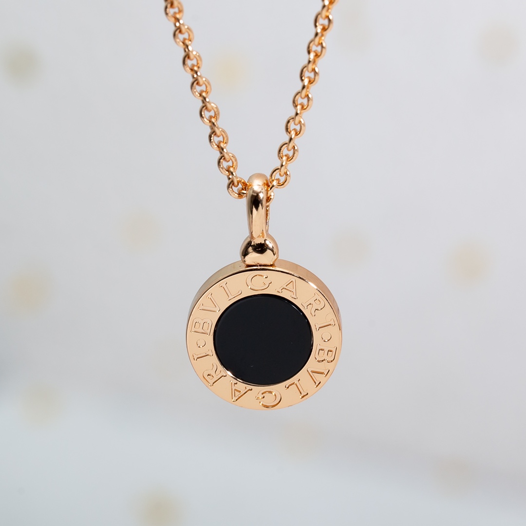 [TOP] BVLGARI Double-sided Single Flower Necklace - 2 Color