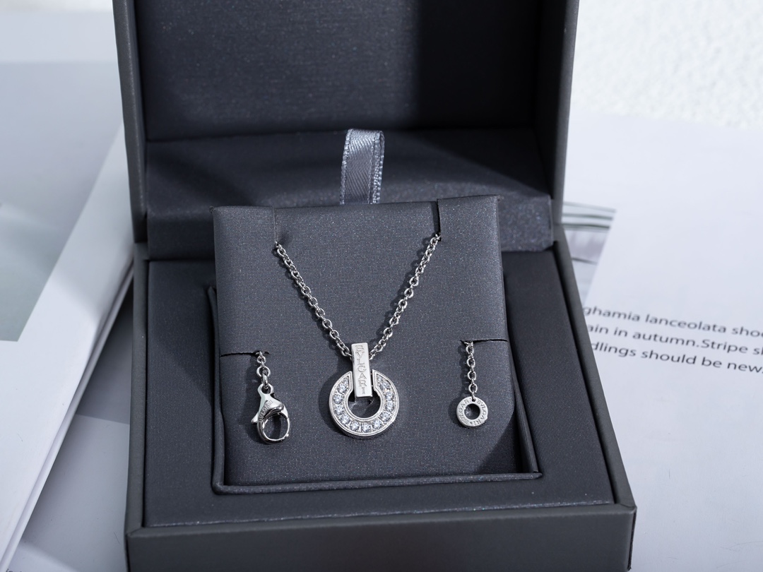 [TOP] BVLGARI Copper Coin with Diamonds Necklace - 2 Color
