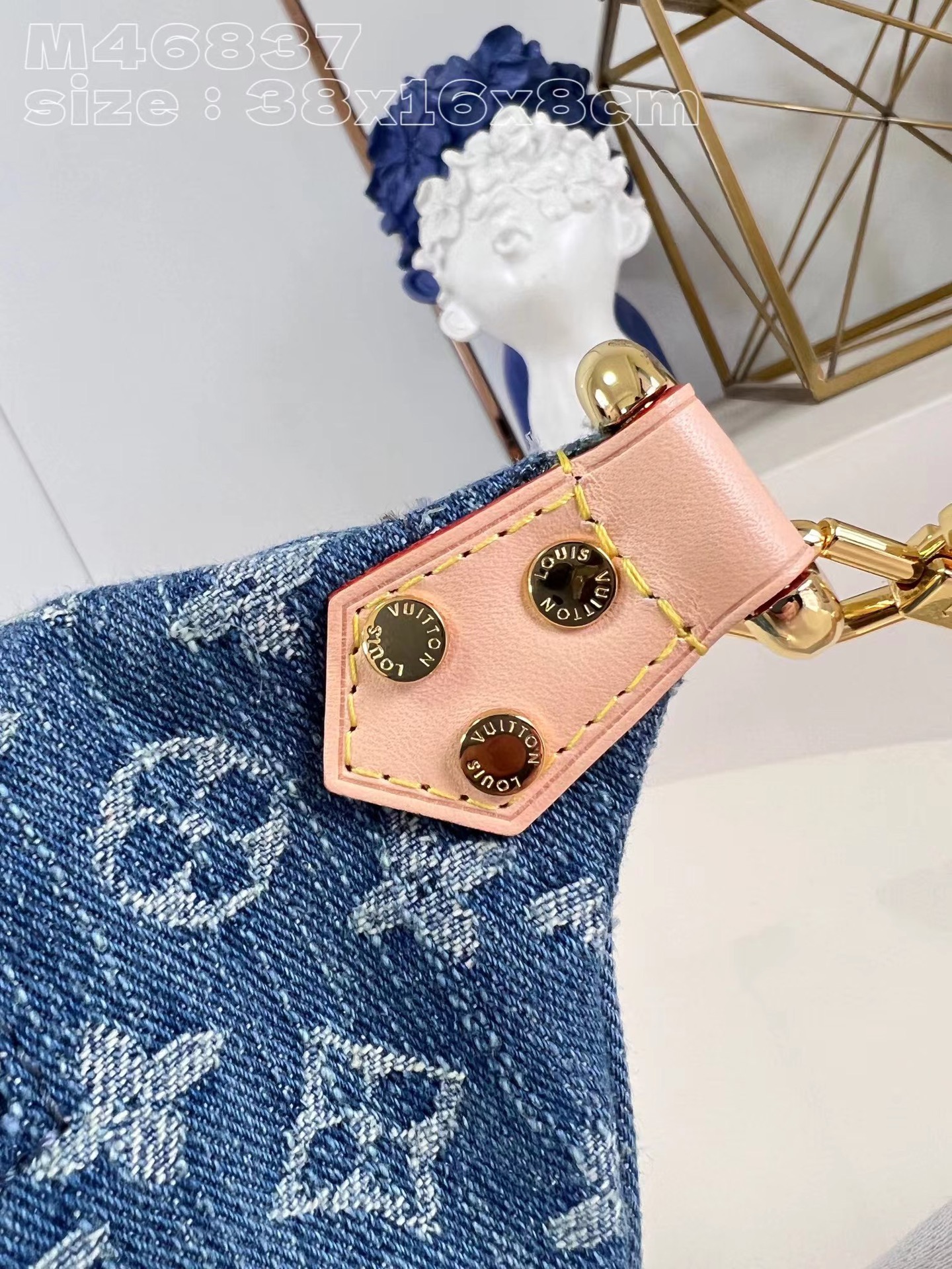 [TOP] Louis Vuitton LV High Rise Waist Bag Made Of Monogram Denim Canvas 38x16x8cm - Denim Blue