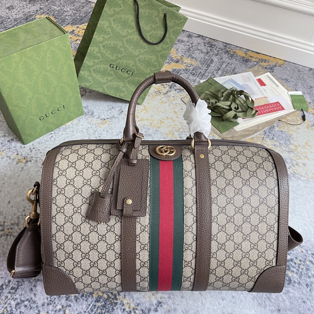 [TOP] GUCCI Leather Duffle Bags 44X28.5X24.5CM - 4 Colors