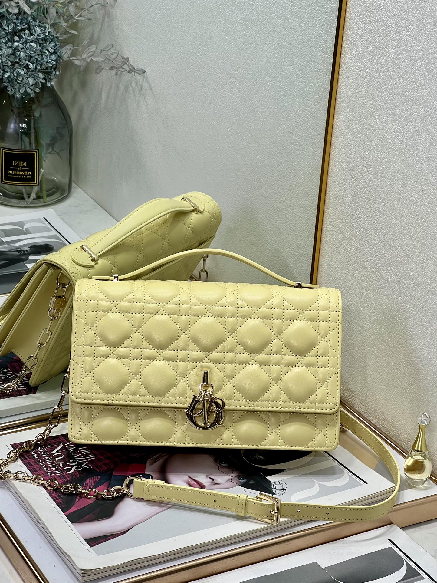 [TOP] Christian Dior Sheepskin Leather Handbag - 2 Colors - 24x14x7.5cm