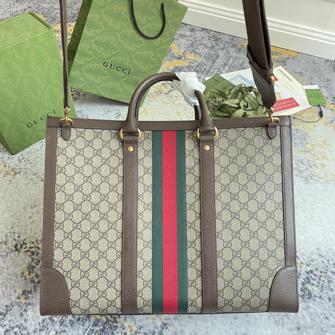 [TOP] GUCCI Leather Tote Bags 43X35X18.5CM - 4 Colour