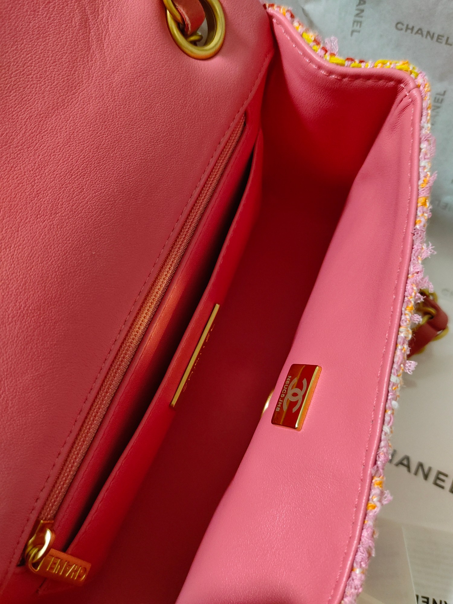 [TOP] CHANEL Chain Crossbody Bag - 20CM/23CM - GHW&Pink