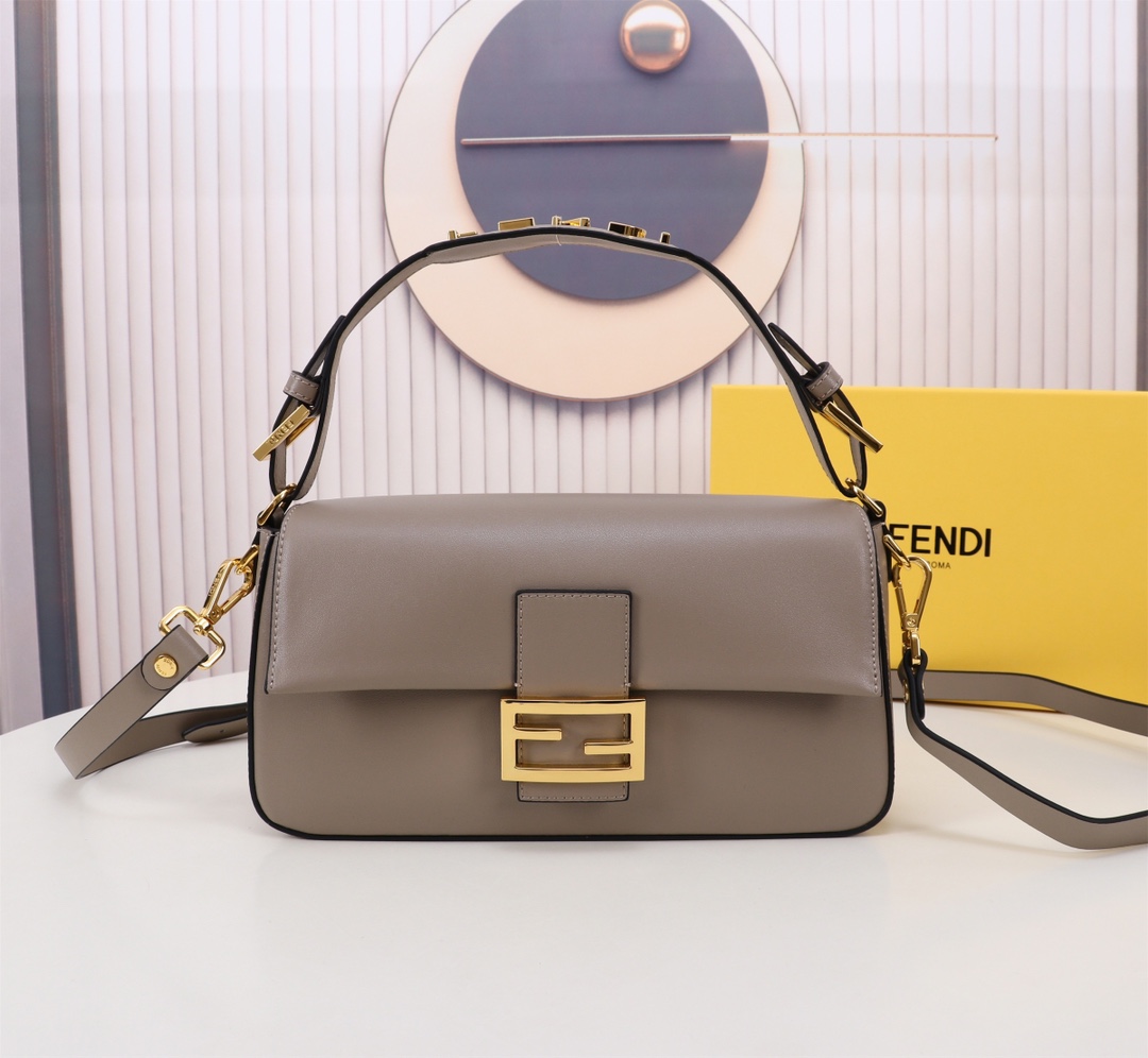 [TOP] FENDI Made Of Smooth Cowhide Baguette Bag - 27×6×15cm - 4 Colors&GHW