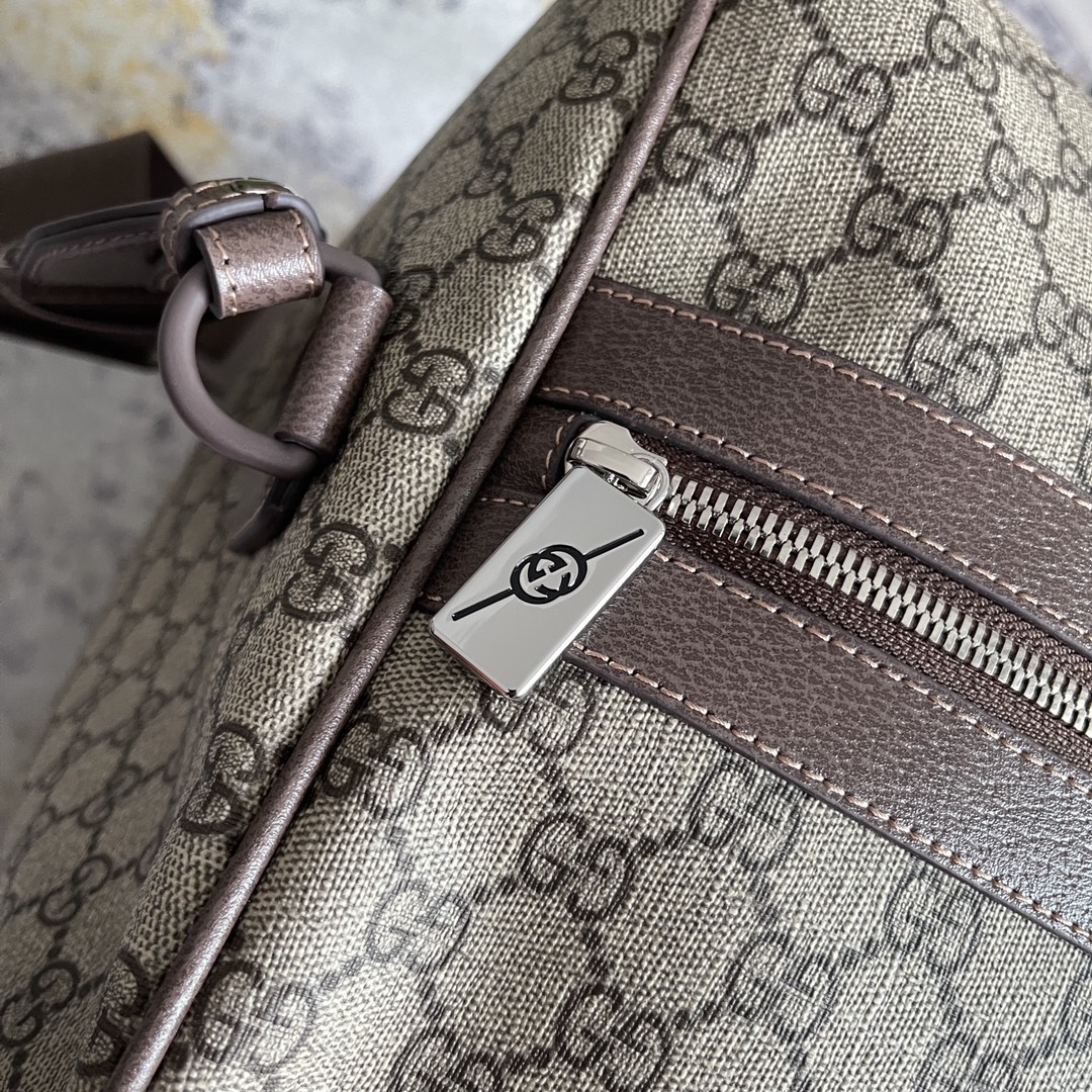 [TOP] GUCCI Leather Duffle Bags 45.5X29X27CM - Brown