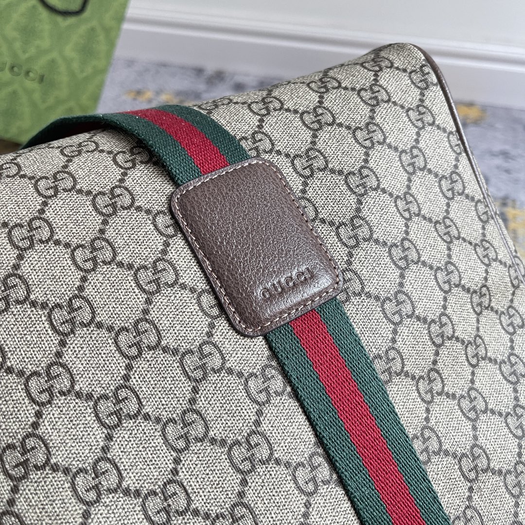 [TOP] GUCCI Leather Duffle Bags 45.5X29X27CM - Brown