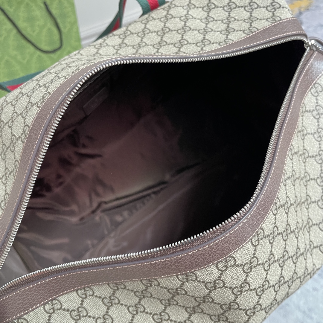 [TOP] GUCCI Leather Duffle Bags 45.5X29X27CM - Brown