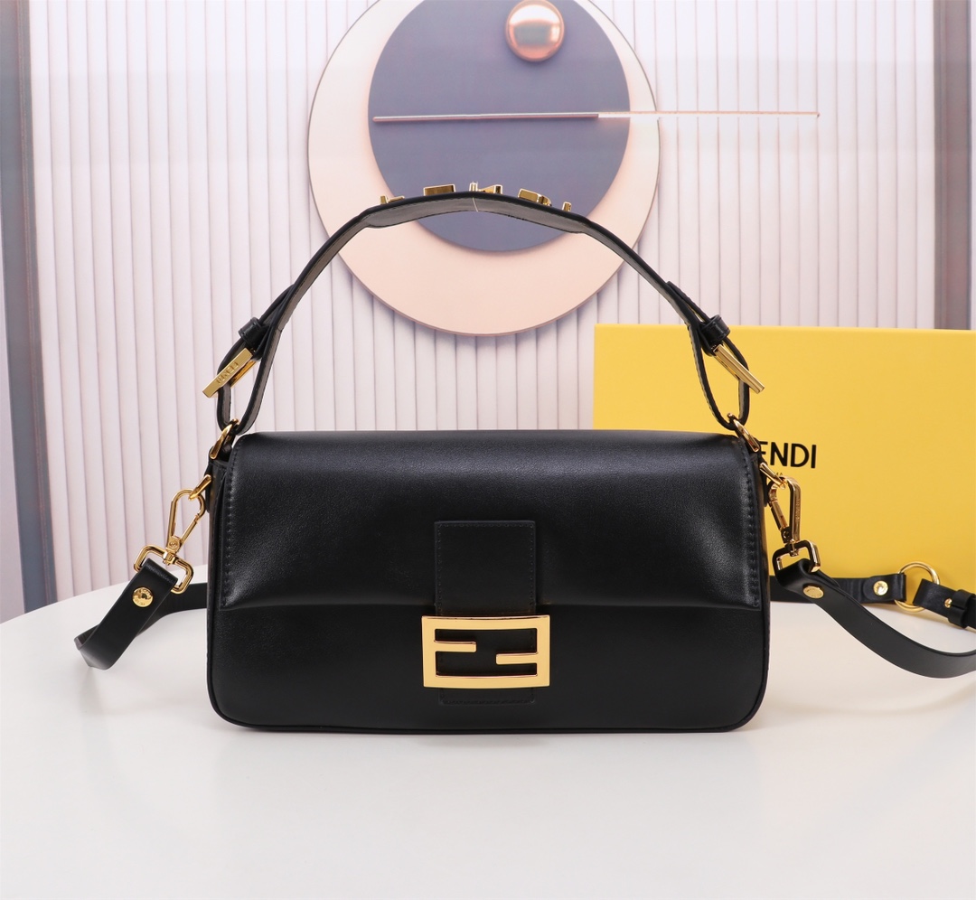 [TOP] FENDI Made Of Smooth Cowhide Baguette Bag - 27×6×15cm - 4 Colors&GHW