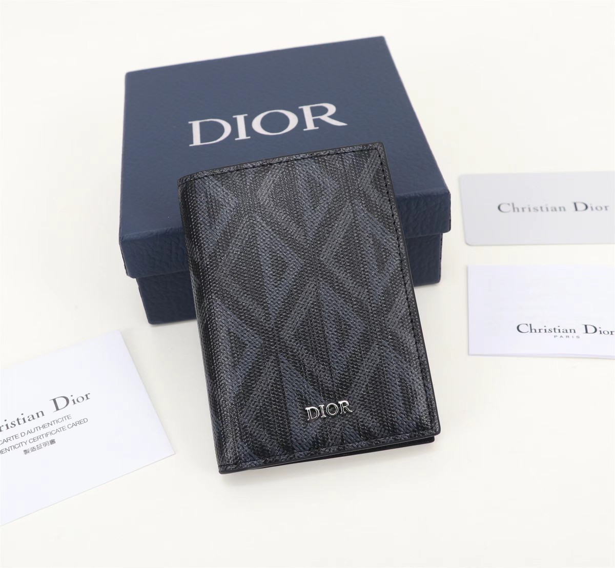 [TOP] Christian Dior Card Bag Made Of Oblique Printed Fabric And Cowhide 8.2x11.2cm - 2 Colors